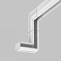 Black Metal L Shaped Structural Component With Ventilation Slots And Modern Design