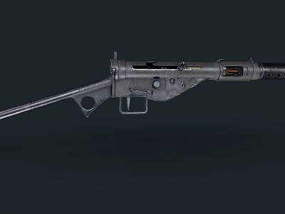 Vintage Military Rifle With Classic Metal Barrel And Wooden Stock Design 3d model