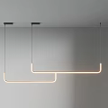 Modern Minimalist Linear Pendant Lights With Warm Ambient Glow Ceiling Mounted Sleek Design