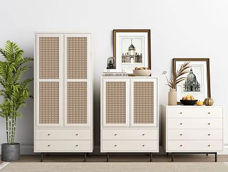 Quiet Side Cabinet Side Cabinet Entrance Cabinet Bucket Cabinet 3d model