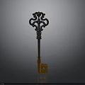 Ornate Decorative Key With Intricate Metal Craftsmanship And Vintage Design