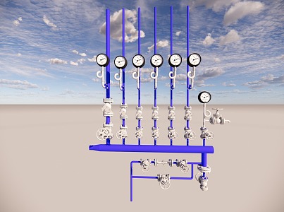 steam distribution manifold 3d model