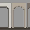 Three Modern Door Arches In Beige White And Silver Minimalist Designs