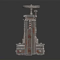 Rustic Industrial Mechanical Equipment Featuring Large Gear And Metal Wheel Structure