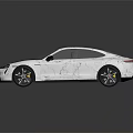 Porsche Electric Sports Car With Silver Body Black Roof And Sleek Modern Design