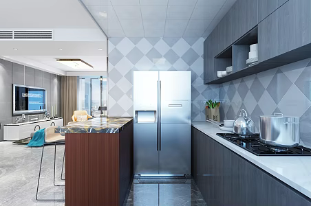 Modern Kitchen Interior 3d model