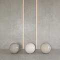 Gray Wall Components With Vertical LED Strips And Three Colored Spheres 3d model