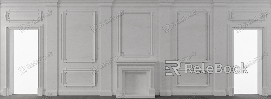 Jane Europe Gypsum Wall Gypsum Line Fireplace Door Frame model