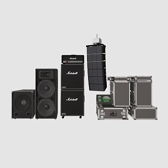 Modern audio wall-mounted audio stage audio entertainment equipment 3d model
