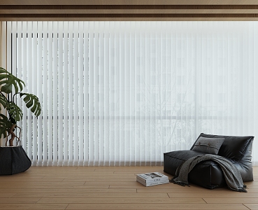 Modern venetian blinds dream curtain 3d model