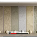 Decorative Wall Panels With Various Colors Textures And Matching Spheres 3d model