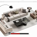 Sofa coffee table 3d model