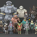 Game and Movie Characters 3D Models with Diverse Costumes and Unique Designs