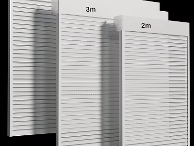 White Window Blinds In 2m And 3m Sizes 3d model