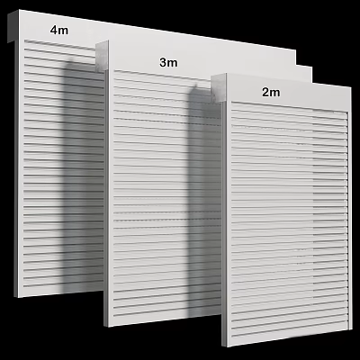 White Window Blinds In 2m And 3m Sizes 3d model