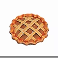 Homemade Fruit Pie With Golden Lattice Crust Fluted Edges And Sugar Sprinkles