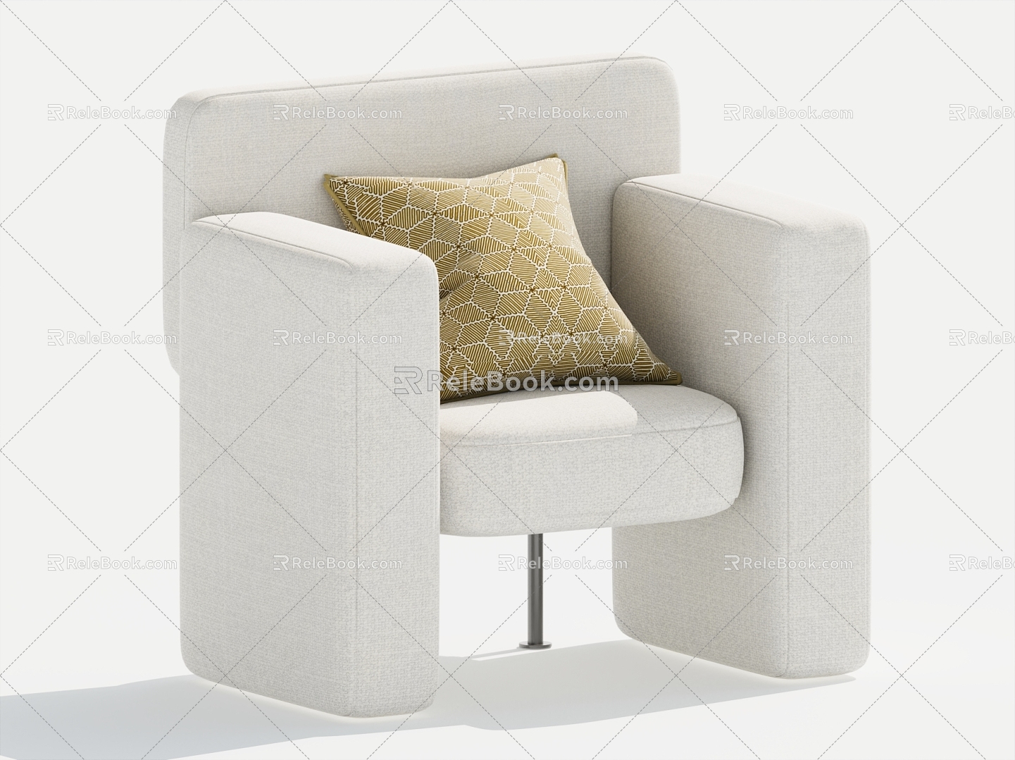 Single sofa single chair leisure chair 3d model