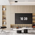 Elegant Modern Living And Dining Room Interior With Gray Sofa Floor Lamp And Leather Chair