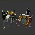 Game and Movie Characters Performing as Classical Orchestra Musicians with Instruments