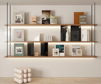 Bookshelf Magazine Books 3d model