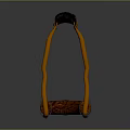 Y Shaped Wooden Slingshot With Orange Rubber Bands And Metal Lock For Daily Use