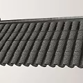 Traditional Roof Tiles With Textured Surface And Classic Pattern Design 3d model