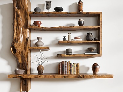 Quiet Style Homestay Decorative Rack 3d model