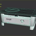 Philips Portable Electric Stove With Blue Top White Body Small Stand And Control Knob