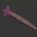 Old Military Bomb With Rusty Surface And Tail Fins Weapon Design