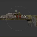 Sleek Futuristic Fighter Jet with Dual Blue Engines Gray Fuselage Red Accents