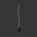 Artisan Sculpted Carving Knife With Slender Blade And Ornate Handle Design