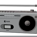 ANAM Portable Headphone Speaker with Radio Handle Control Buttons and Display Screen