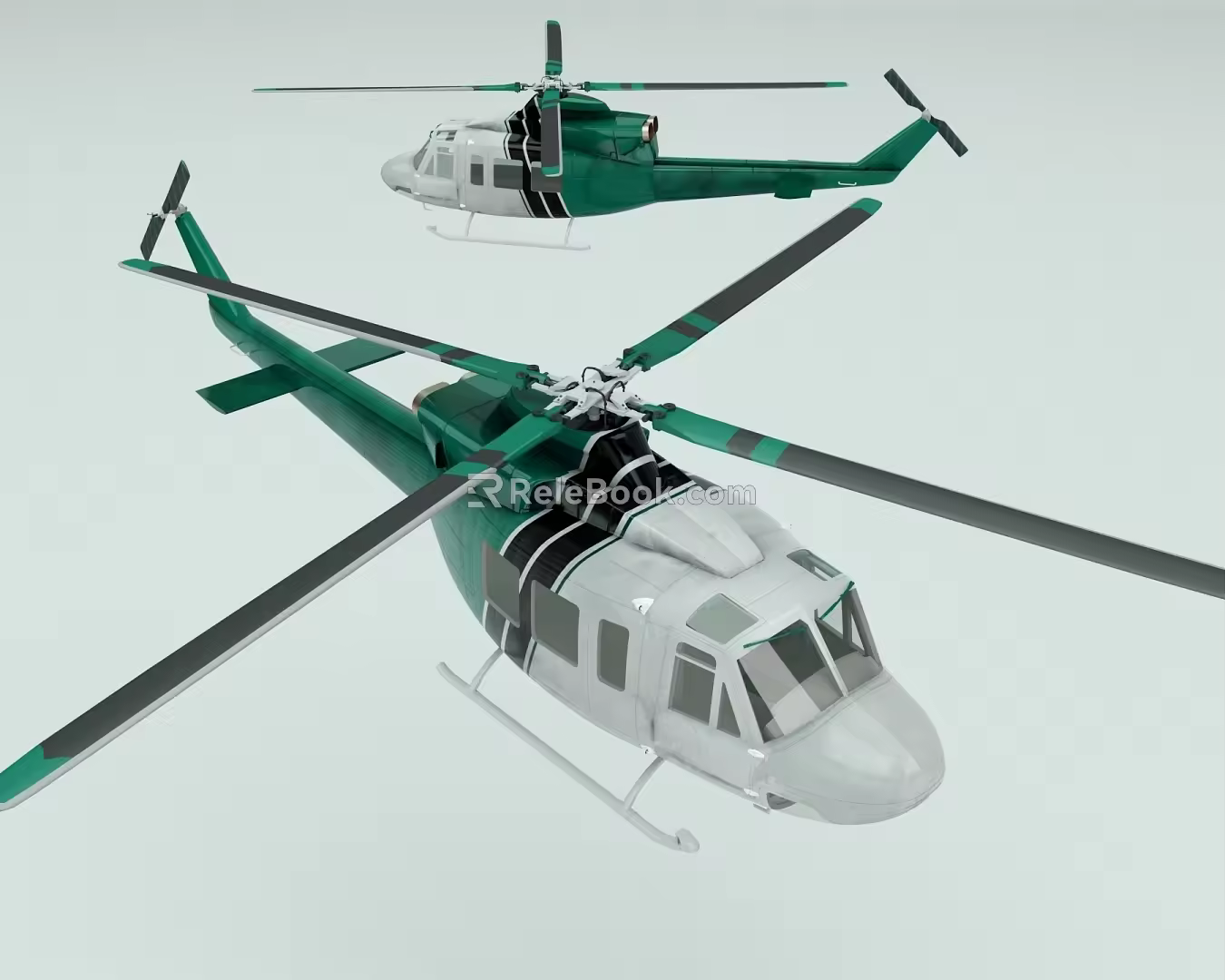 modern helicopter 3d model
