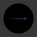 Purple Decorative Scythe Weapon With Curved Blade Ornate Handle And Black Base