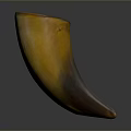 Handcrafted Horn Vessel With Natural Brown Yellow Texture And Functional Design