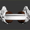 Stylish Headphones With White Headband Red Ear Cushions And Silver Frame