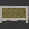 Ornamental Stone Garden Structure With Arched Openings Platform Plants And Clay Pots
