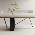 Dining table long dining table tea table workbench 3d model