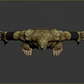 Muscular Mythical Creature Character With Bare Torso Black Wristbands And Loincloth