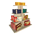 Display cabinet shelf running water table display cabinet scene stack promotion rack display stack head promotion display cabinet three-tier promotion table 3d model