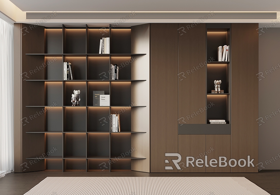 Modern Italian Minimalist Bookcase model