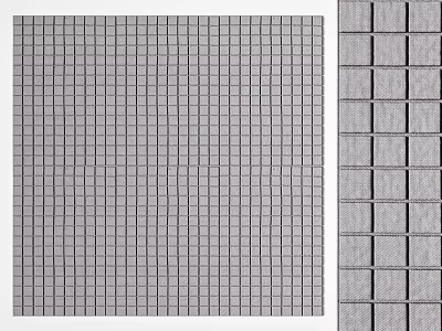 Gray Square Carpet with Grid Pattern Design for Living Room Interior Decoration 3d model