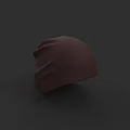 Brown Soft Knit Hat With Slouchy Design For Casual Everyday Wear
