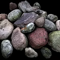 modern stone pile stone block 3d model
