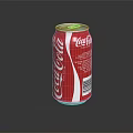 Red Coca Cola Can With Silver Pull Tab And White Logo On Dark Background 3d model