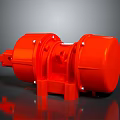 Red Industrial Vibrating Motor With Metal Housing And Sturdy Base
