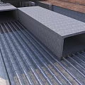 Precast Concrete Construction Components With Drainage Channel And Metal Grating For Industrial Buildings