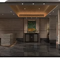 Luxury Modern Hotel Corridor With Soft Ambient Lighting Wooden Doors Patterned Carpet And Artistic Decor
