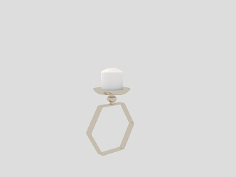 Modern candlestick bookshelf art ornaments 3d model