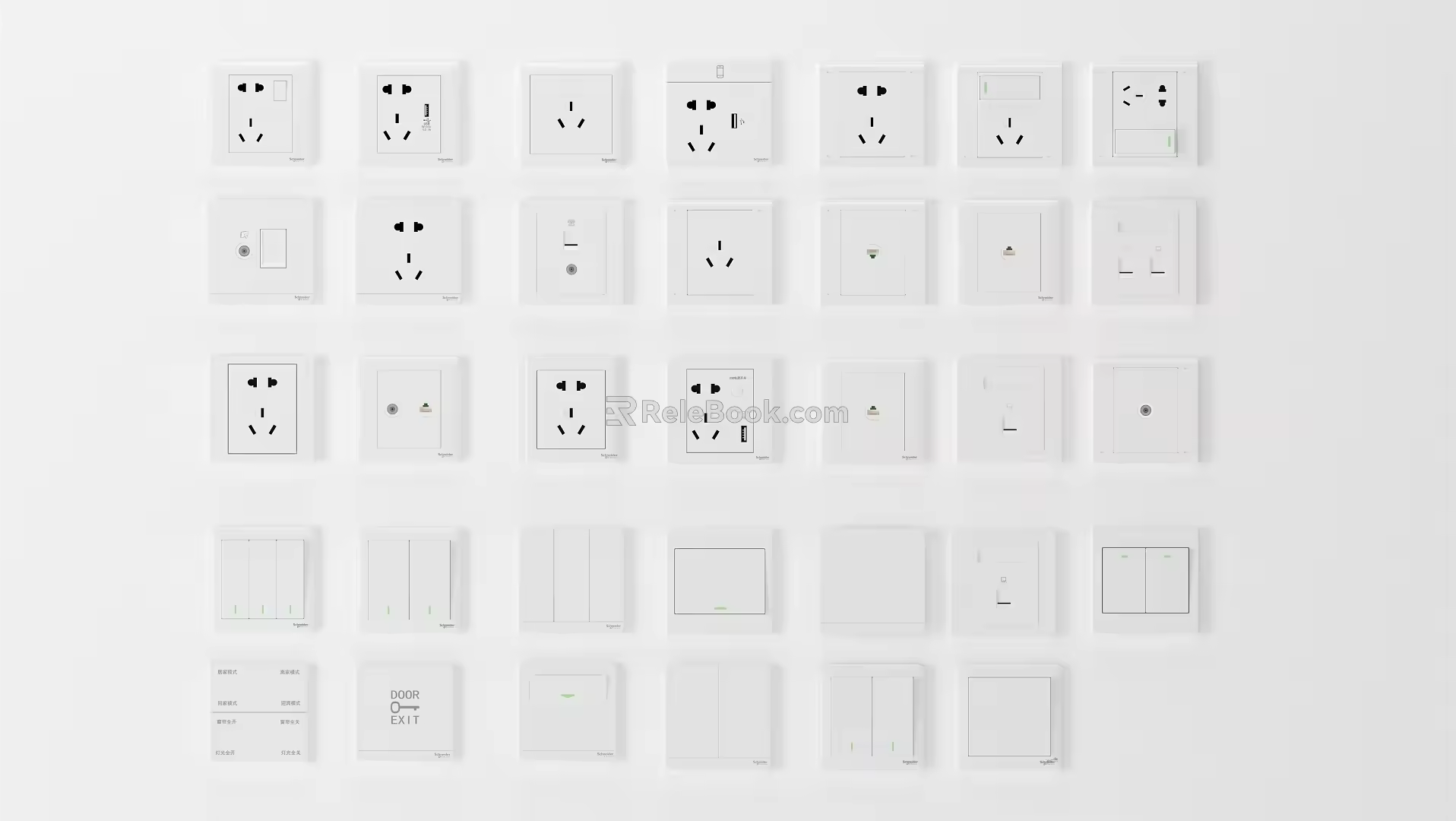 Modern switch socket switch 3d model